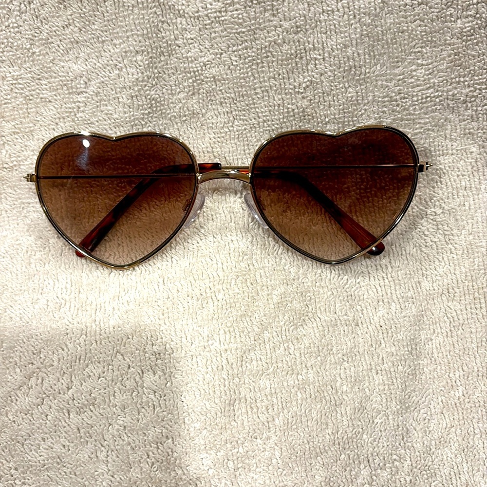 Woman heart sunglasses